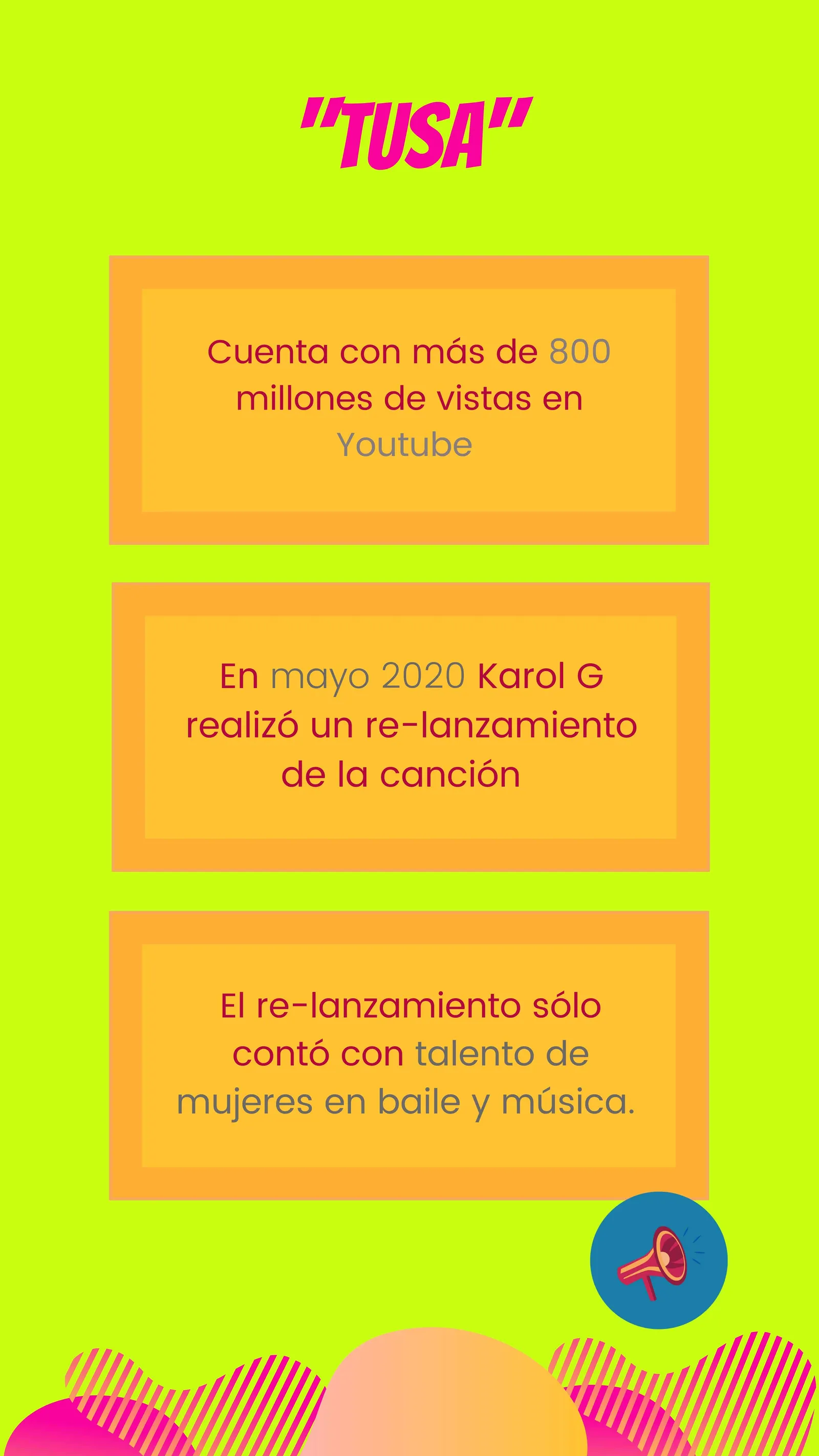 Infografía sobre «Tusa»: más de 800 millones de vistas en YouTube y re-lanzamiento en mayo de 2020 con talento de mujeres