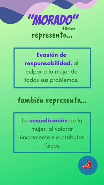 Tarjeta verde sobre «Morado»: evasión de responsabilidad y sexualización de la mujer